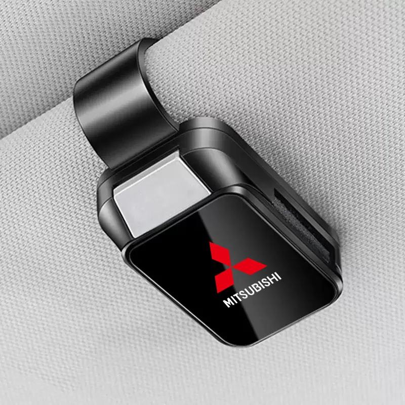 

Car Sunglasses Holder Clip for Mitsubishi All Models Outlander Lancer ASX Sun Visor Glasses Holder Interior Accessories чорний