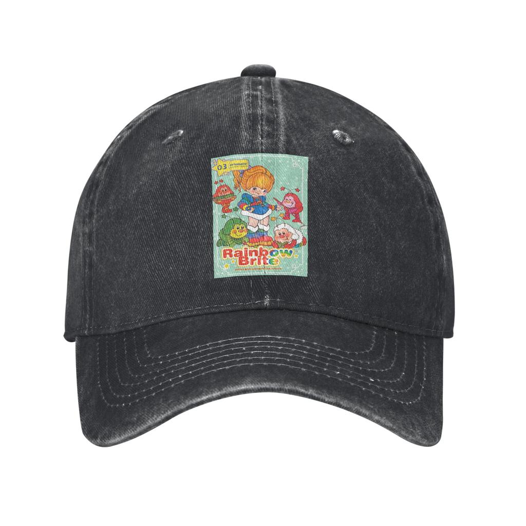 Rainbows Brite Baseball Caps Snapback Washed Denim Hats Outdoor Adjustable Casquette Hip Hop Baseball Cowboy Hat for Unisex Women