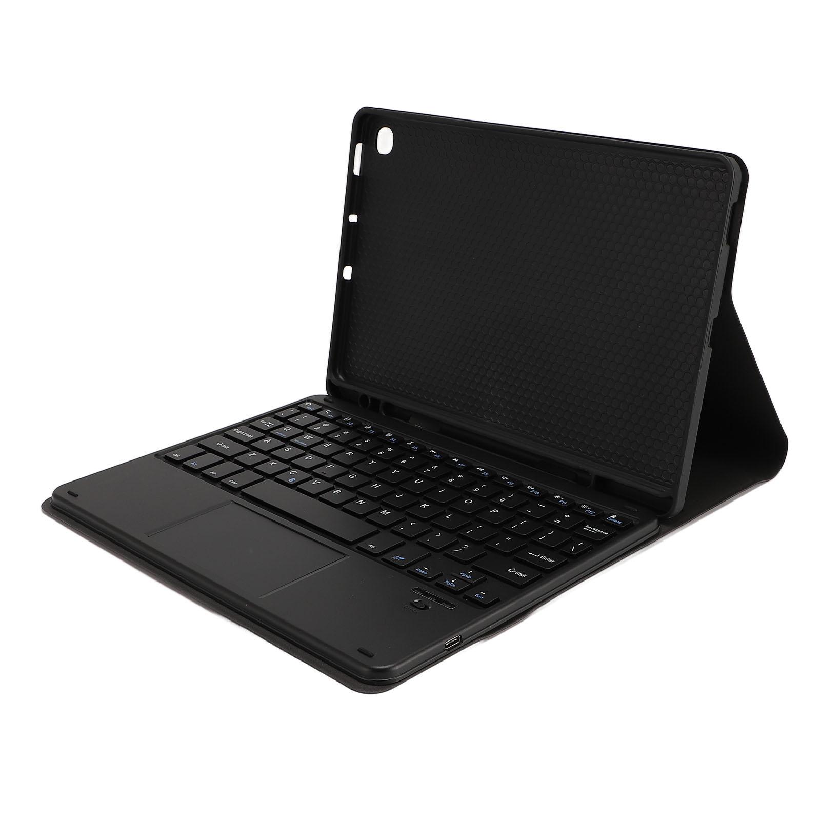 

Чехол-клавиатура для планшета, кожаный чехол-клавиатура с сенсорной панелью и защитой от царапин для Galaxy Tab S6 чёрный