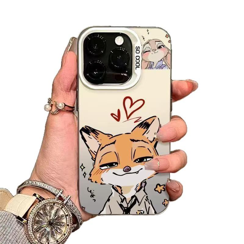 Nick & Judy Cartoon iPhone Case for Models 13 Pro Max, 14, 15, 16 Pro, and 17
