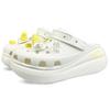 Crocs Crush Clog EVA BNK Cheese Ice Cream Simple and Comfortable Hole Shoes Unisex White Gift Box Model
