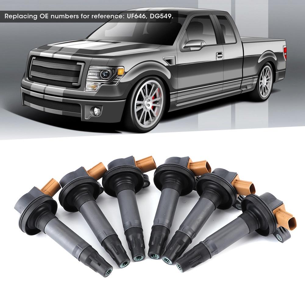 6pcs Car Ignition Coil UF646 Replacement Fits for Ford F150