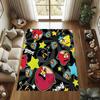 Various Styles of Angry Birds 2 Themed Printed Rugs for Soft Bedroom Floors, and Non-slip Welcome Mats for Home Laundry Rooms.