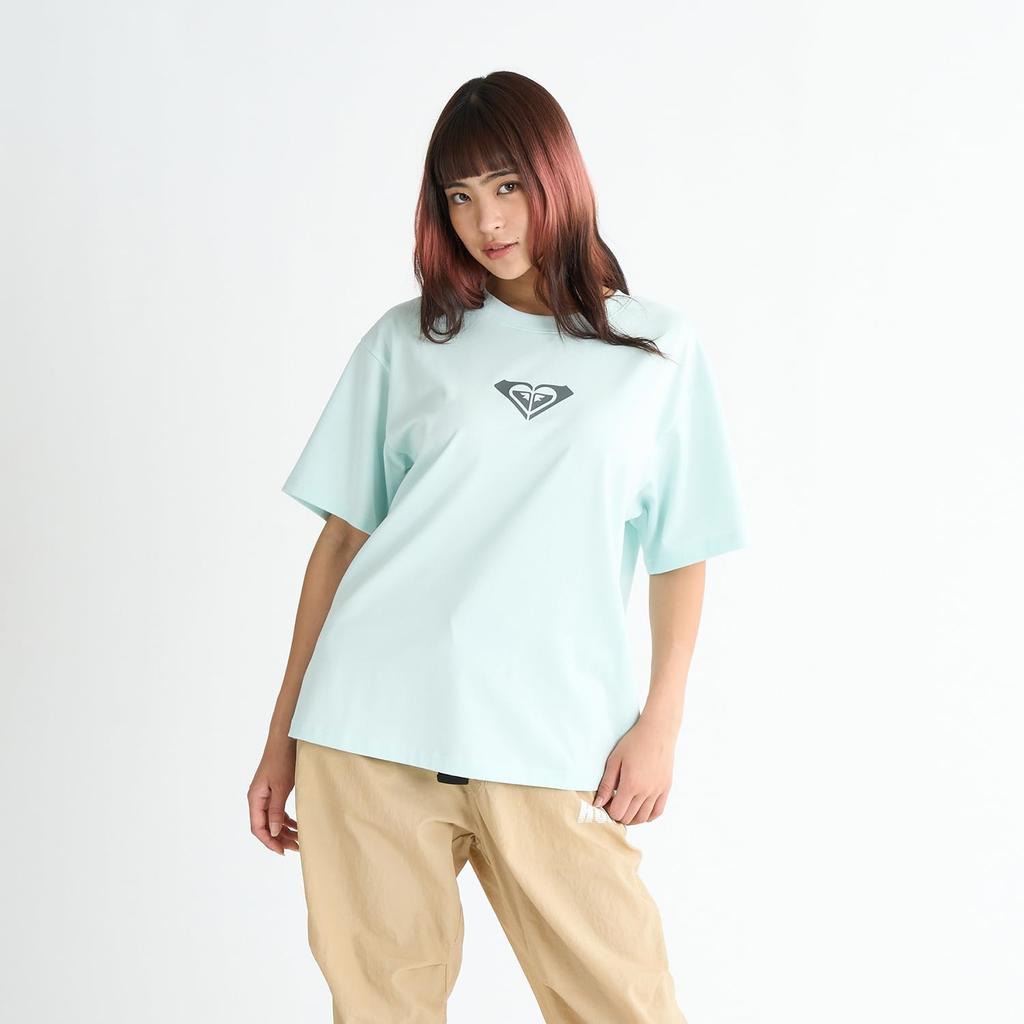 Roxy Wide Silhouette Logo Print Quick-Drying T-Shirt