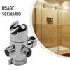 ABS Fix Bracket 3-Way Valve Sprayer Arm Mount ShowerHead Diverter Bathroom Shower Diverter Valve Water Tap Adapter Connector