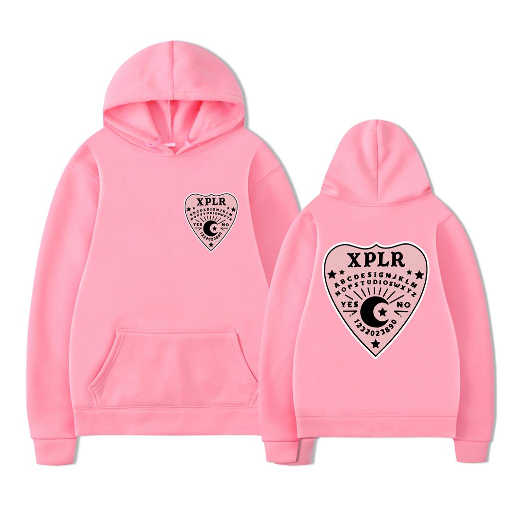 XPLR2D Print Fashion Sweatshirt Hip Hop Casual Unisex Autumn Winter Fleece Y2K Clothes Streetwear Tops Oversize