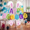 1/3/5PCS New Easter Decoration Banner Easter Pulling Flag Happy Easter Rabbit Party Background Decoration Pulling Flag
