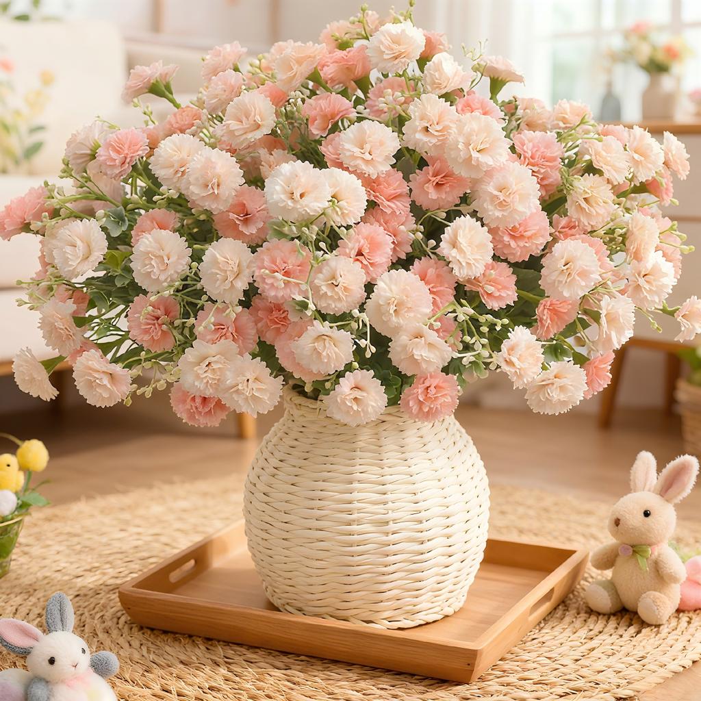Artificial Flowers Silk Embroidered Ball Home Festival Party Living Room Vase Table Decora Wedding Diy Gifts Box Bridal Bouquet