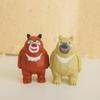 Wooden Craft Bear Big And Bear Second Decorative Figurines Home Office Car Decor Gift For Friends