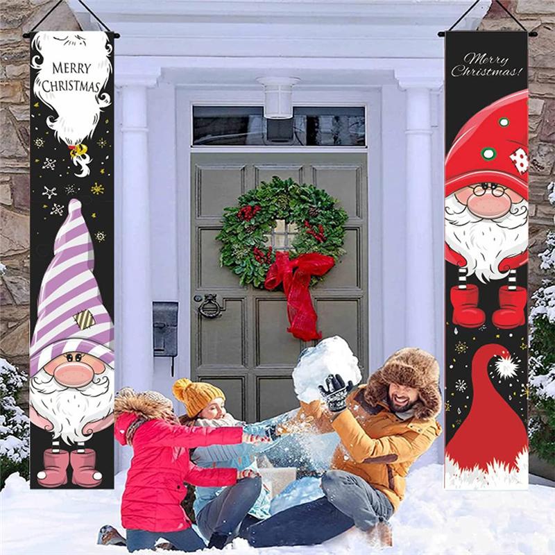CYCLI-Merry Christmas. Hang The Banner. Indoor And Outdoor Christmas Decorative Banners, Front Door And Garage