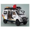 1/24 Alloy Die-cast Mitsubishi VAN Off-road Vehicle Model, Simulated Sound and Light, Children's Toy Car, Removable Accessories, Boys' Gift