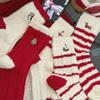 Autumn Winter Christmas Socks Snowman Sausage Dog Embroidery Cotton Socks Women Mid-tube Socks New Year's Eve Decorations Gift