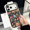 For iPhone 17 Pro Max Case Luxury Colorful Cartoon Pattern Leather Texture Silicone Cover For iPhone 16 Pro Max 15 14 13 12 11 16E Air