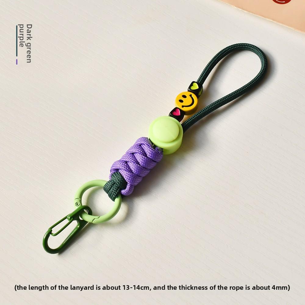 Laccetto per Telefono Cellulare Colorato Intrecciato a Mano Trendy Dopamina Catena per Telefono Cellulare Ciondolo Portachiavi per Chiavetta USB