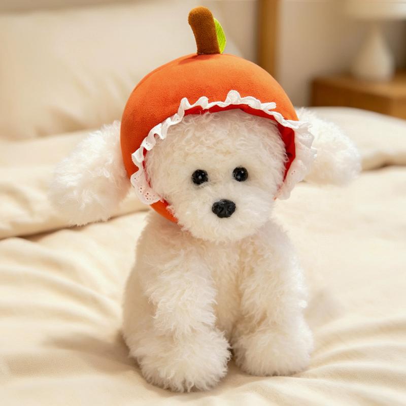 2632Cm Cartoon Schattige Teddy Hond Pluche Pop Kussen Appel Hoofdhoes Poedel Dier Knuffel Huisdecoratie Cadeau Voor Kinderen about 26cm