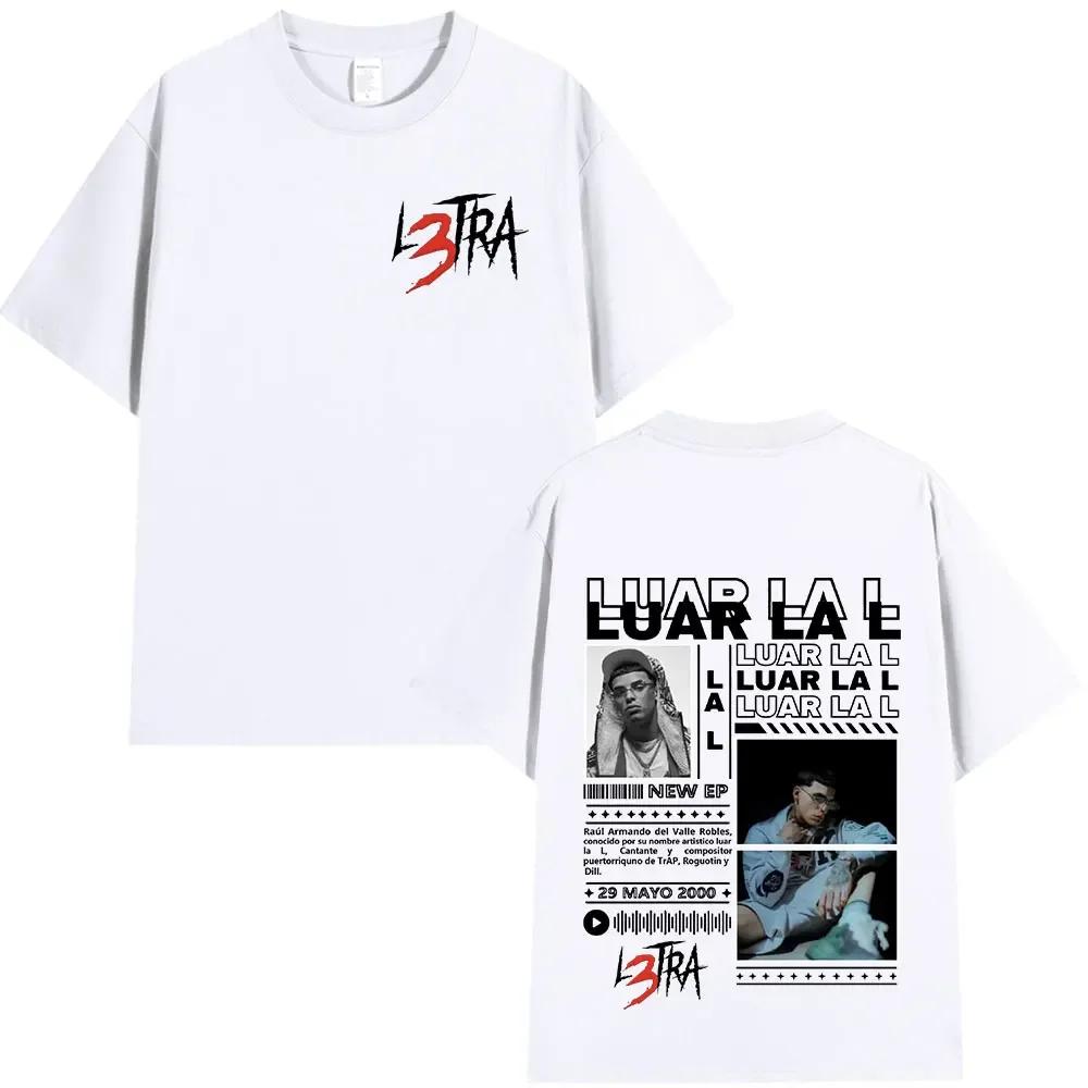 Rapper Luar La L L3TRA T shirt Hip Hop Fashion Short Sleeve T-shirts 100% Cotton Casual Oversized Tee Shirt Streetwear Unisex