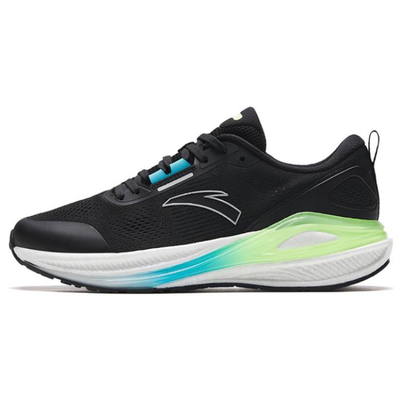 Anta Royal Road Anti-Slip Wear-Resistant Low-Top Running Shoes Men s Black White Green Sneakers 112335580-5 40