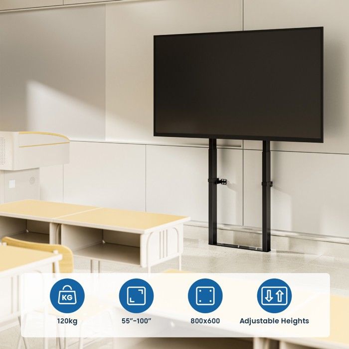 Support TV Ewent EW1549 2,54 m (100") Noir
