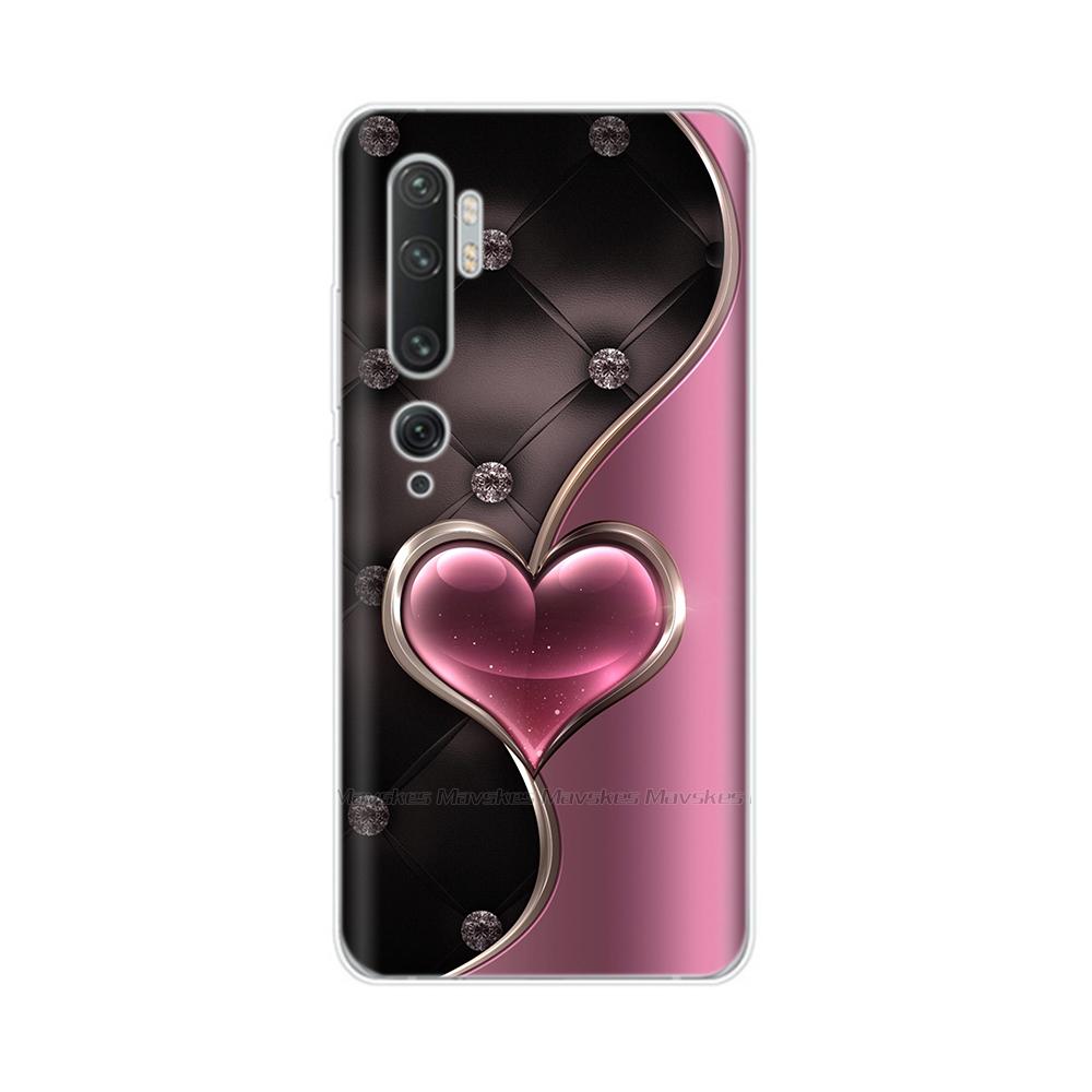 For Xiaomi Mi Note 10 Case Cute Painted Soft Silicone Back Cover For Xiaomi Mi Note10 Pro Lite 10lite Clear Phone Cases Fundas