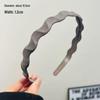 Korean Style Frosted Wave Headband Hair Tamer for Flyaways, High Skull Top, Non-Slip Hair Clip with Teeth for Women.