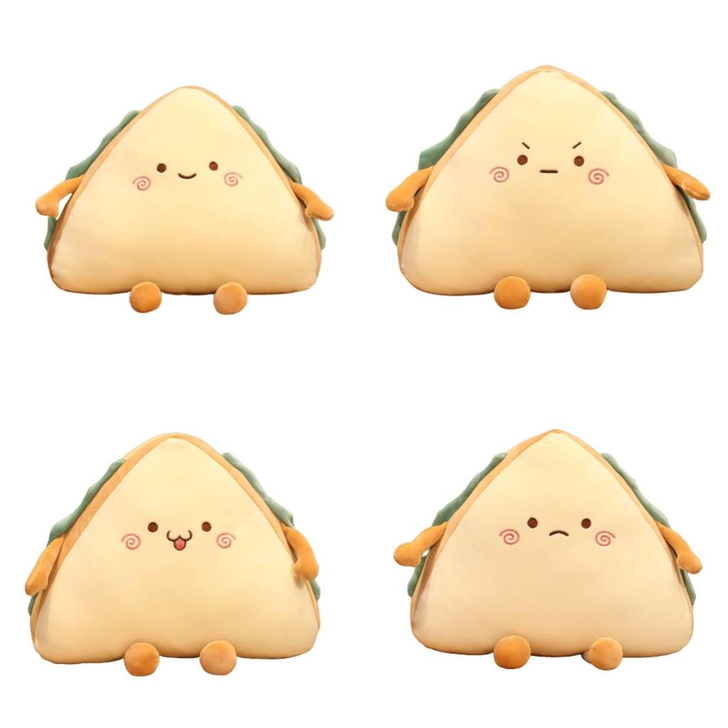 Cute And Cozy Sandwich Cake Plush Pillow Cushion With Four Expressions