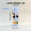 1PC Two Fashion Lady Portrait 750ml Color Plastic Sports Water Bottle Leakproof Flip Straw Lid For Sports Office Home Use