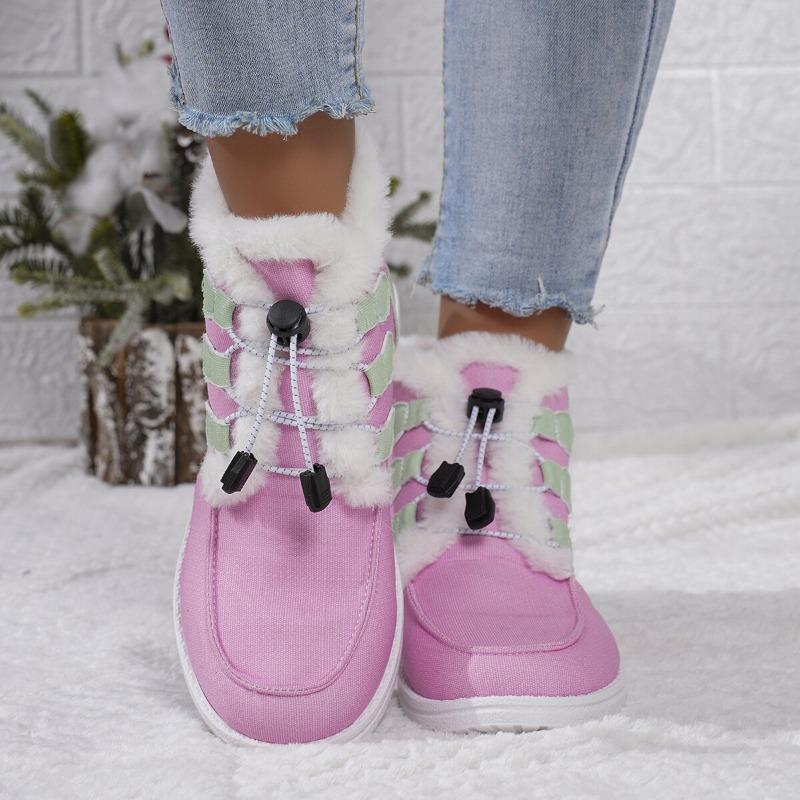 Fashion 2024 Winter Women Short Plush Warm Snow Boots Casual Shoes  New Suede Fur Chelsea Ankle Boots Flats Platform Ladies Shoes Botas