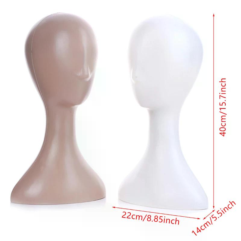Kunststoff Pro Weibliches Abstraktes Schaufensterpuppenkopfmodell Perückenhut Haardisplay Ständer Halter