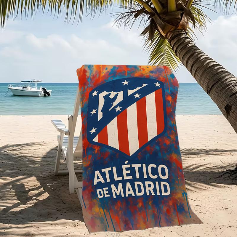 Beach Towel with Atlético Madrid Logo Pattern - Soft,absorbent,machine Washable Lightweight&Modern,swimming,Travel Essentials