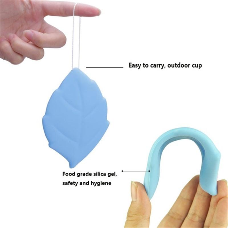 1PC Portable Travel Drinking Cup Silicone Maple Leaf Tooth Brushing Cup Gargle Wash Cup Camping Toothbrush Holder For Toothbrush