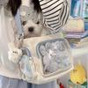 Trendy Transparent Crossbody Bag Large Capacity Textured Shoulder Bag Versatile Ita Bag For School And Daily Use