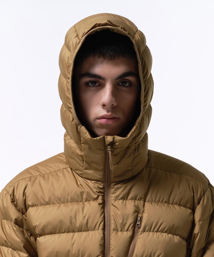 Musinsa Standard [City Leisure] Hooded Light Down Jacket [Desert Brown]