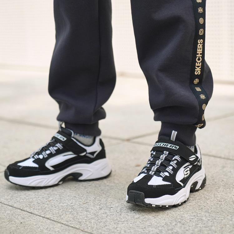 (GS) Skechers Stamina 'Black White' Kids' 98170L-BKW