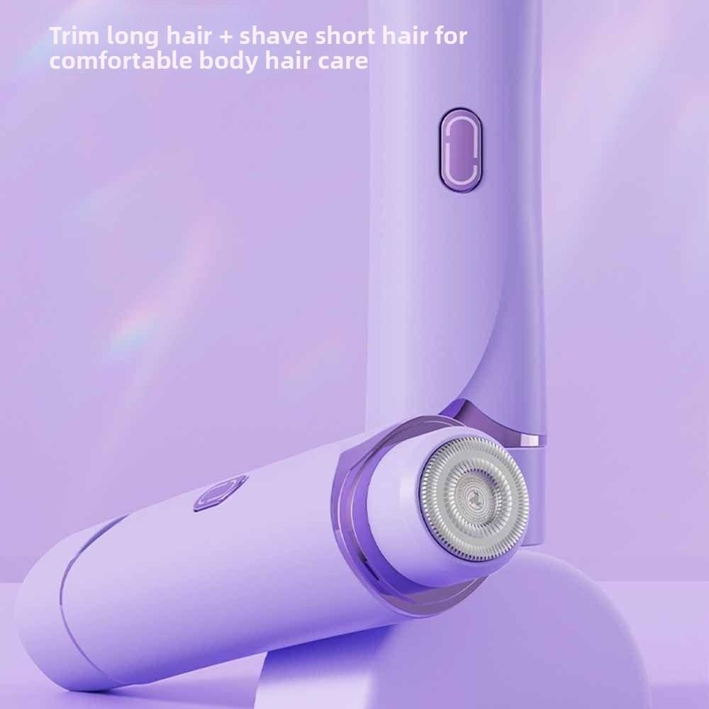 USB Rechargeable Electric Shaver Double Razor Head Bikini Trimmer Multi-function Epilator Underarm