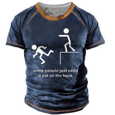 Heren T-shirt Tee Grafische T-shirts Grappige T-shirts Cartoon Letter 3D Print Outdoor Straat Korte Mouw Print Kleding Vintage Sport Casual