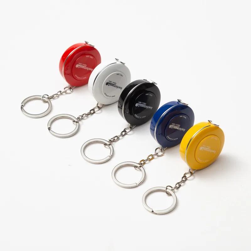 

150/60Inch Keychain Tape Measure Portable Retractable Mini ABS Plastic Measure Ruler Centimeter Inch Roll Tape Measuring Tool жёлтый
