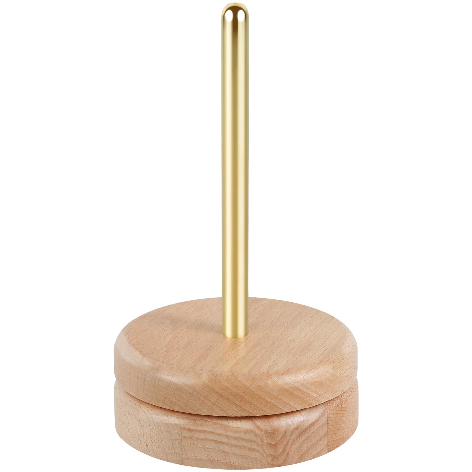 

Деревянный держатель пряжи Вращающаяся прялка для мотков пряжи из бука Вращающаяся подставка для клубков пряжи Устойчивый держатель для клубков пряжи Диспенсер для вязания крючком