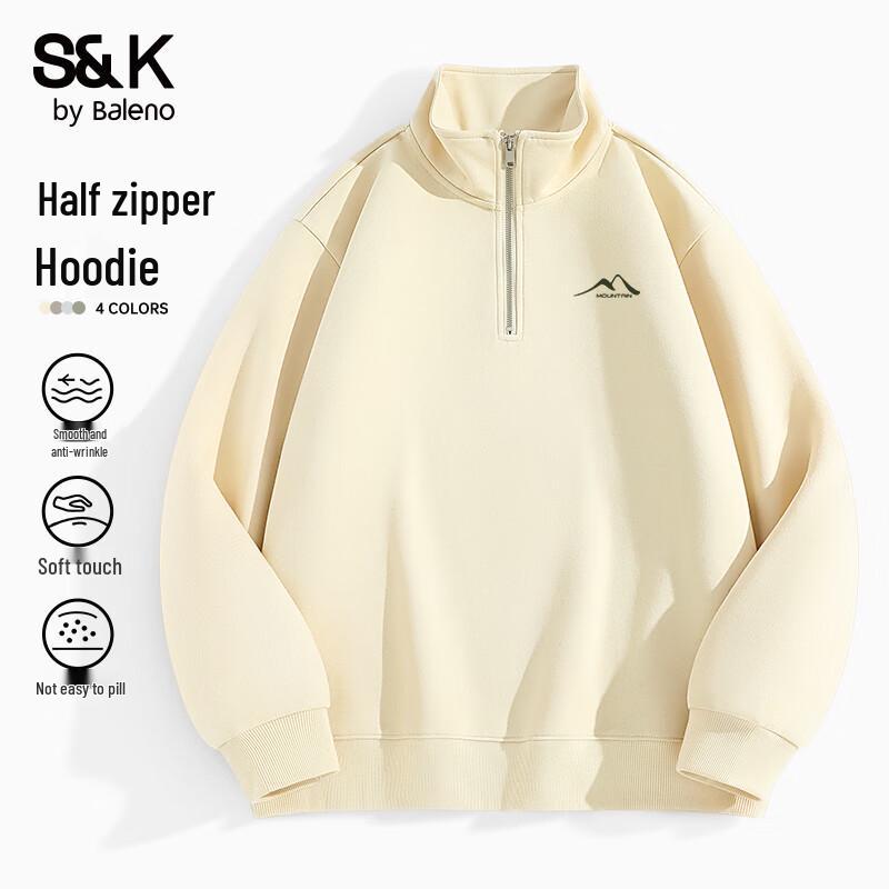 

Baleno S&K Men s Half-Zip Stand Collar Sweatshirt 2XL