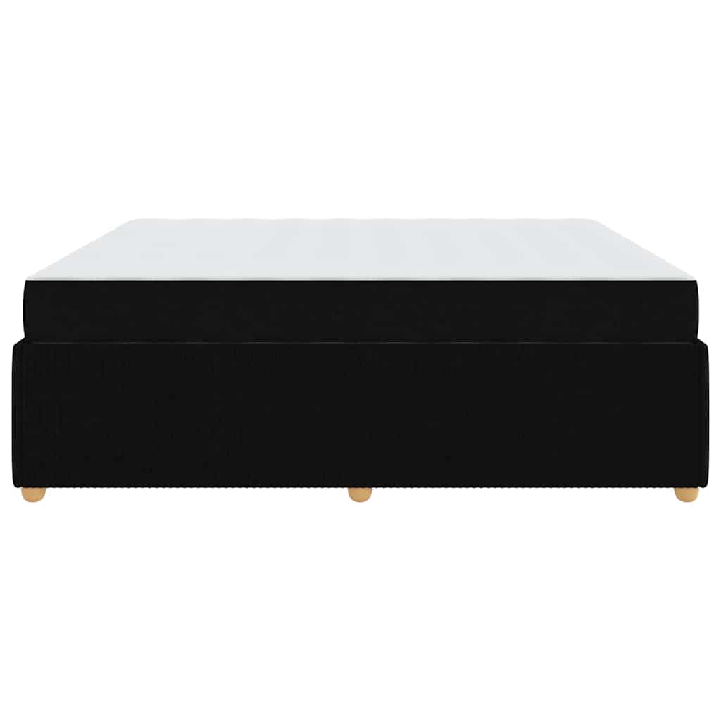 Bed Frame with Mattress Black 180 X 200 Cm Fabric
