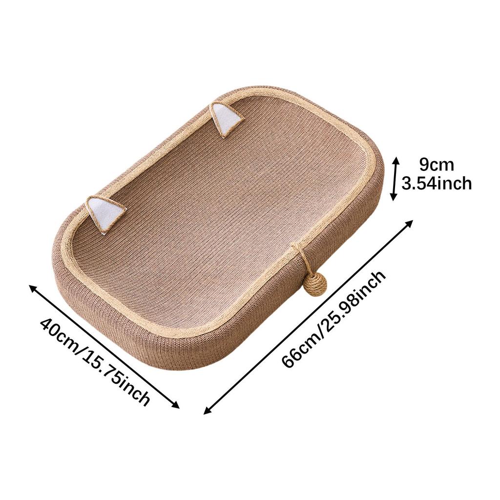 Cat Scratcher Sisal with Ball Interactive Toy Thickened Scratch Pad for Couch Carpets Sofas Training Indoor Cats Grinding Claw