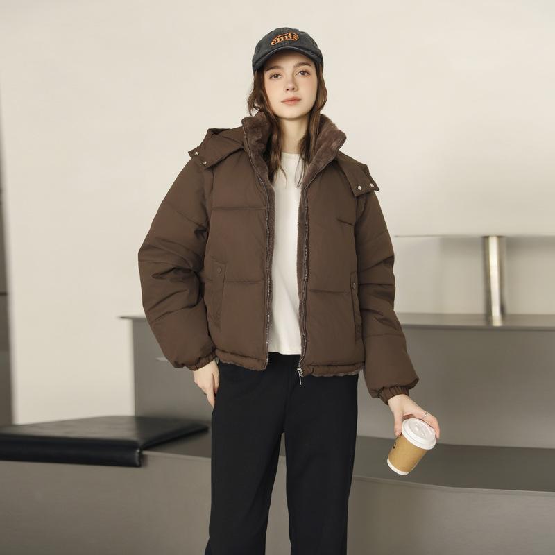 Cotton Coat, Cotton Jacket, Hooded Cotton Jacket, Fashionable Simple and High-end Women's Bread Jacket