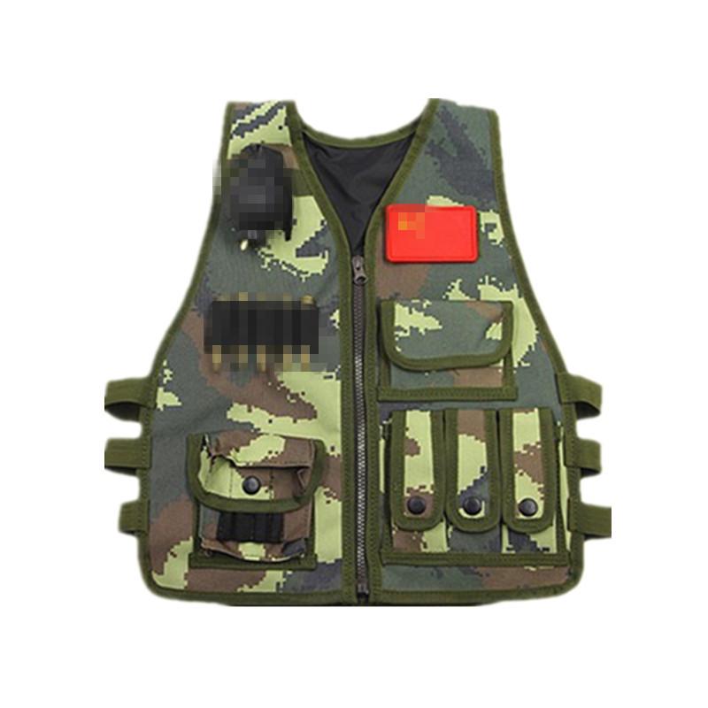 Costume da gilet tattico mimetico per bambini - Uniforme militare con stampa a strisce di tigre COS Gear.