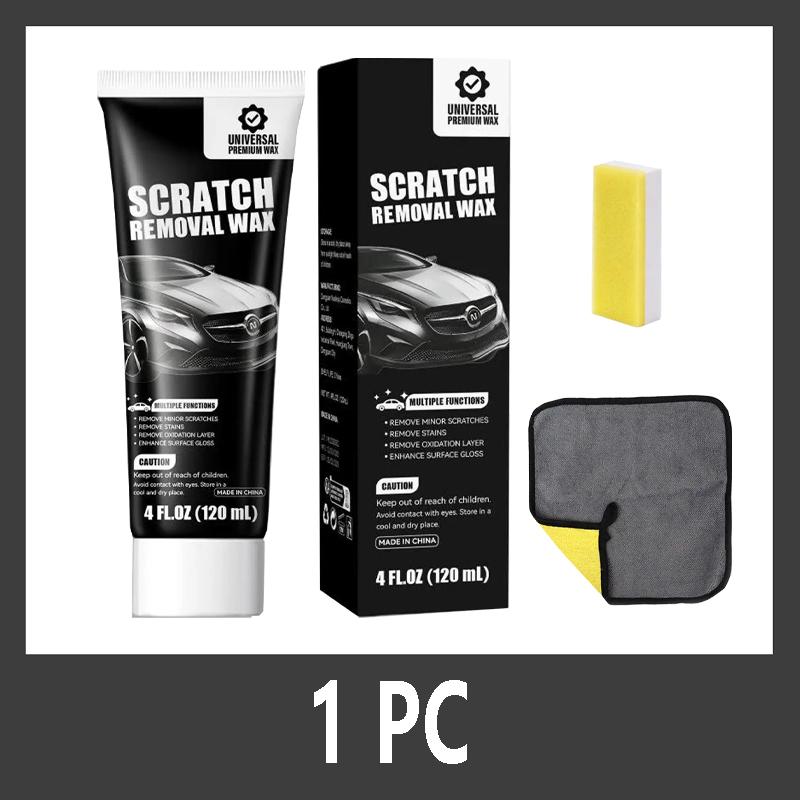 120ml Car Scratch Remover Wax Universal Repair Polishing Compound for Deep Scratches with Sponge and Cloth Scratch Removal Wax