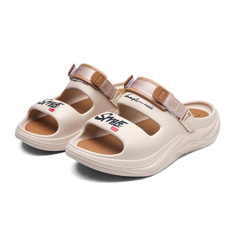 Summer Men Clogs Non-slip Thick-soled Casual Shoes Outerwear Beach Soft-soled EVA Slippers Women Slippers Sandals SIZE36-45
