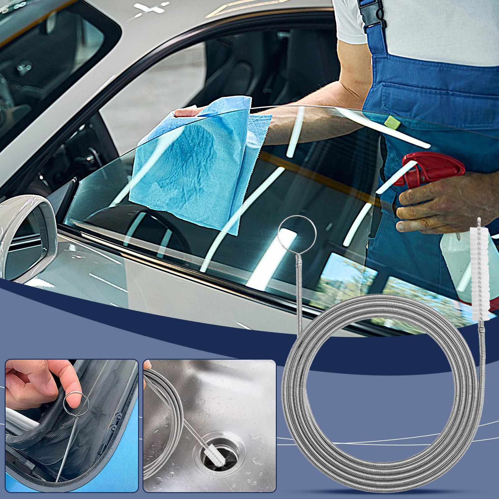 

Drain Cleaning Brush 59Inch Car Drainage Brush Sunroof Scrubber Automotive Care Accessories For Window Vehicle Sink Vent Outdoor белый
