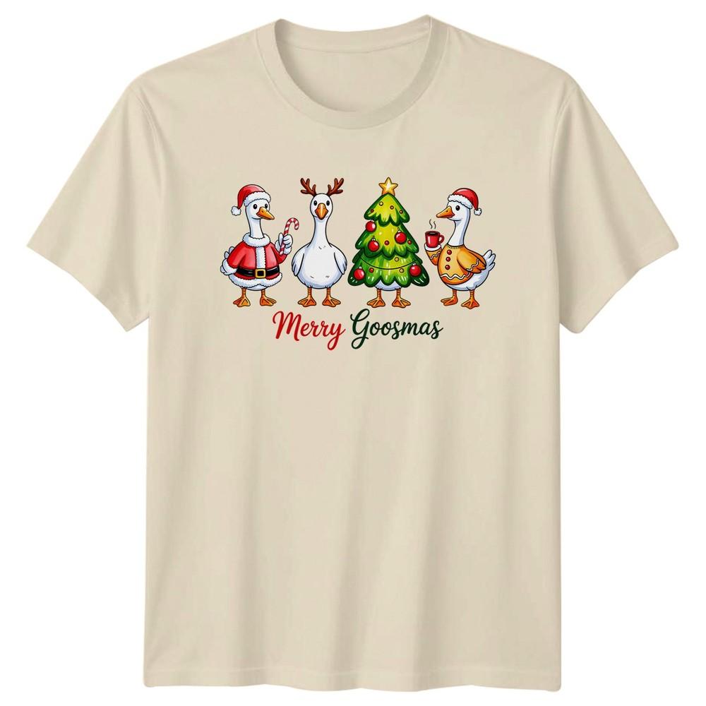 Merry Goosmas Christmas Geese Holiday Unisexs TShirt Unisexs Graphic Tee