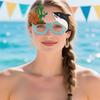 Shark Eyeglasses Ocean Sea Animal Glasses Photo Booth Props Under The Sea Party Supplies for Kids Adults