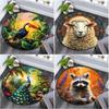 1Pc Animal Circular Print Rug - Home Decoration Carpet For Living Room Bedroom Flooring Computer Chair Area Rug