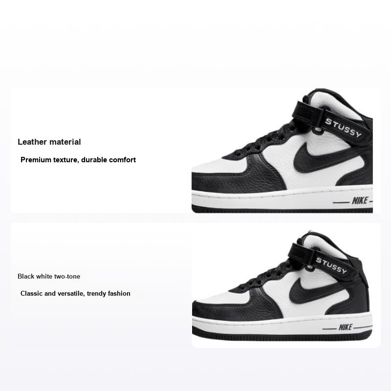 Черные детские кроссовки Nike Stussy x Air Force 1 Mid PS DN4158-002 31