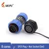 WEIPU SP21 Waterproof Aviation Plug, 2-12 Pin Male Connector with Rear Nut Socket